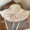 New foldable face cover simple strap bow bucket hat spring and summer versatile face small sun hat