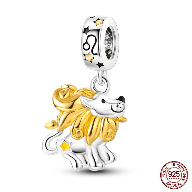 Copper Golden Series Star Moon Pyramid Sunflower Charms Beads Fit Qikaola Original Bracelet Luxury Diy Jewelry Gift