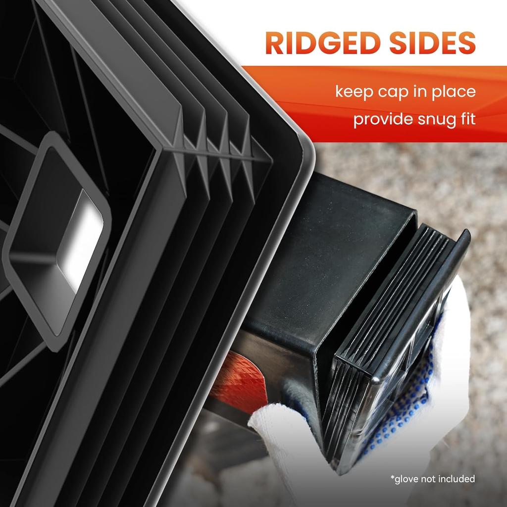 RV Bumper End Cap 2 Pack, 4” PE Camper Bumper End Cap, Easy To Tall And Remove, Ideal RV Parts And Accessories