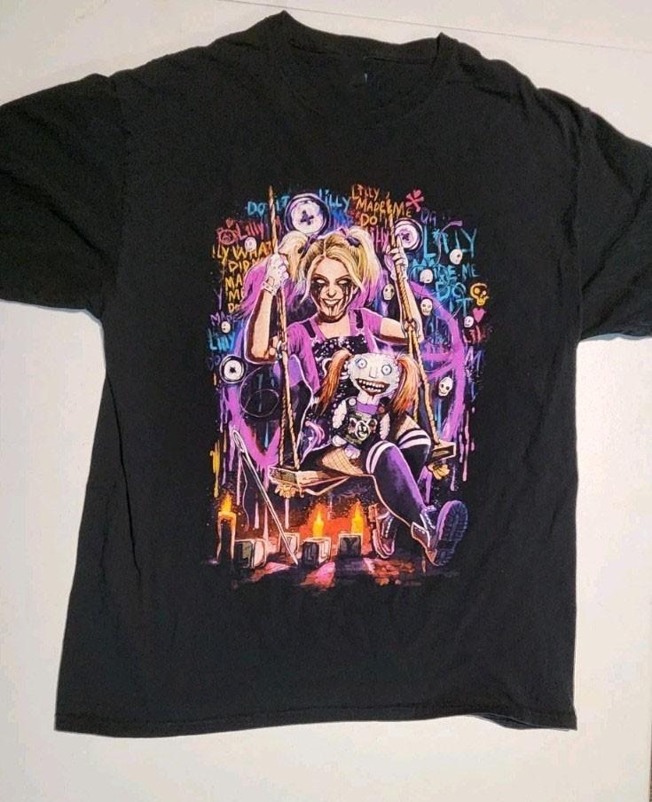 Редкий! Футболка Alexa Bliss Lilly Made Me Do It Унисекс Концертная S-5XL DO479 Унисекс Футболка M