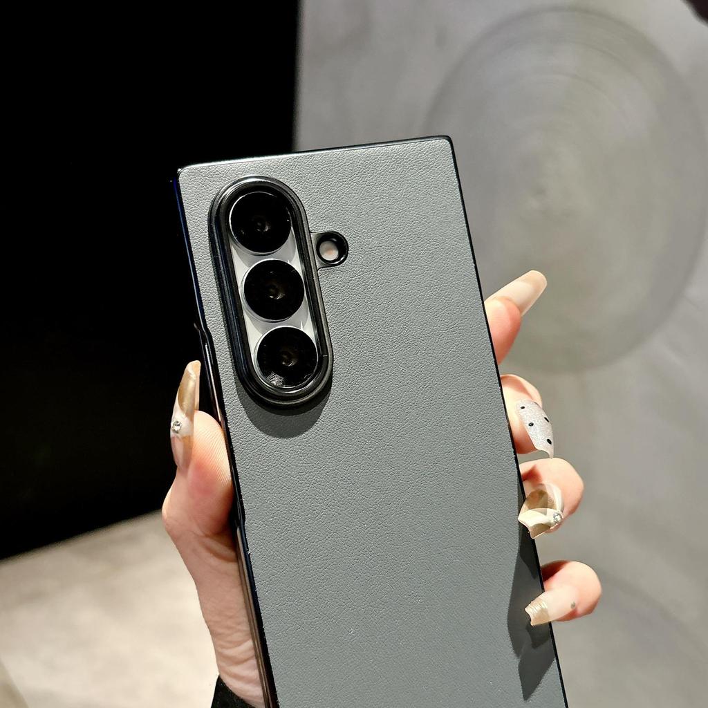 Husă Flip din Piele Placată cu Metal pentru Samsung Galaxy Z Fold 7