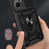 AMORUS For Xiaomi Poco F7 5G/Redmi Turbo 4 Pro 5G Case Kickstand PC+TPU Phone Cover with Camera Lens Slider