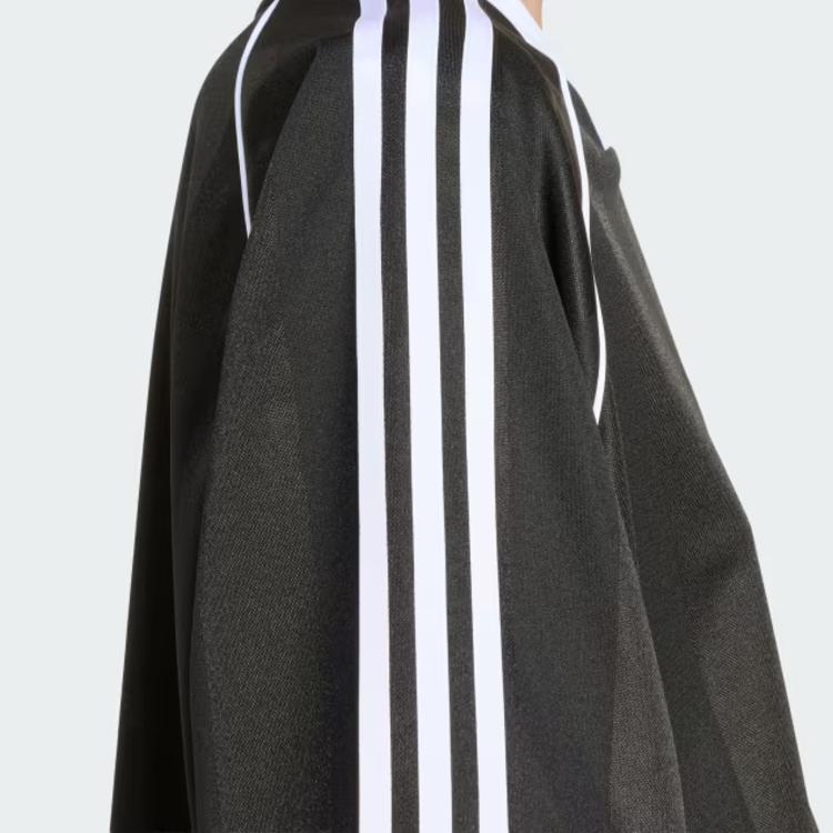 adidas Tricou Original cu dungi 3 Stripes, tricotat jacard, cu decolteu în V, pentru femei, Topuri KD2904