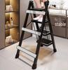 Three-Step Foldable Telescopic Household Ladder Stool, Lightweight A-frame for Multi-functional Use.