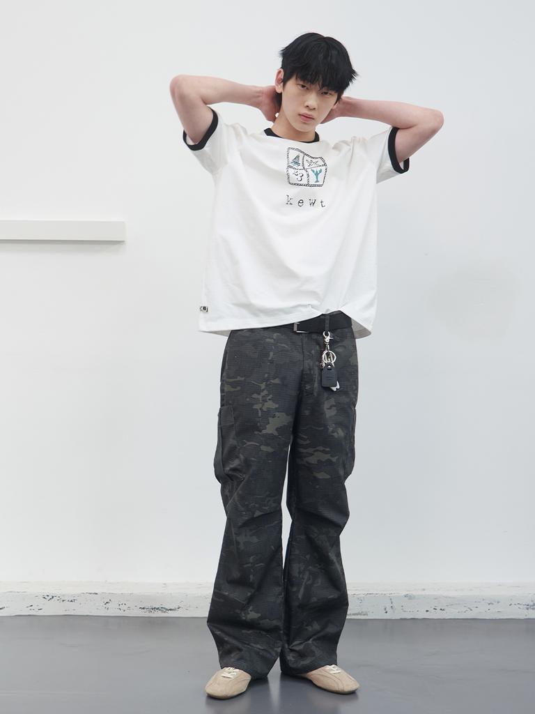 Gijunmaen Reverse Camouflage Pants Black