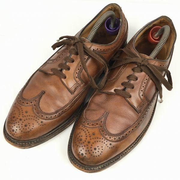 1972 Vintage FLORSHEIM Imperial Kenmoor Long Wingtip Brown Size 10.5EEE / 28.5cm Men's(USED)