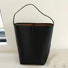 Large Genuine Leather Bucket Bag Women Big Capacity Tote Bag Soft Real Leather Shoulder Bag For Work Daily