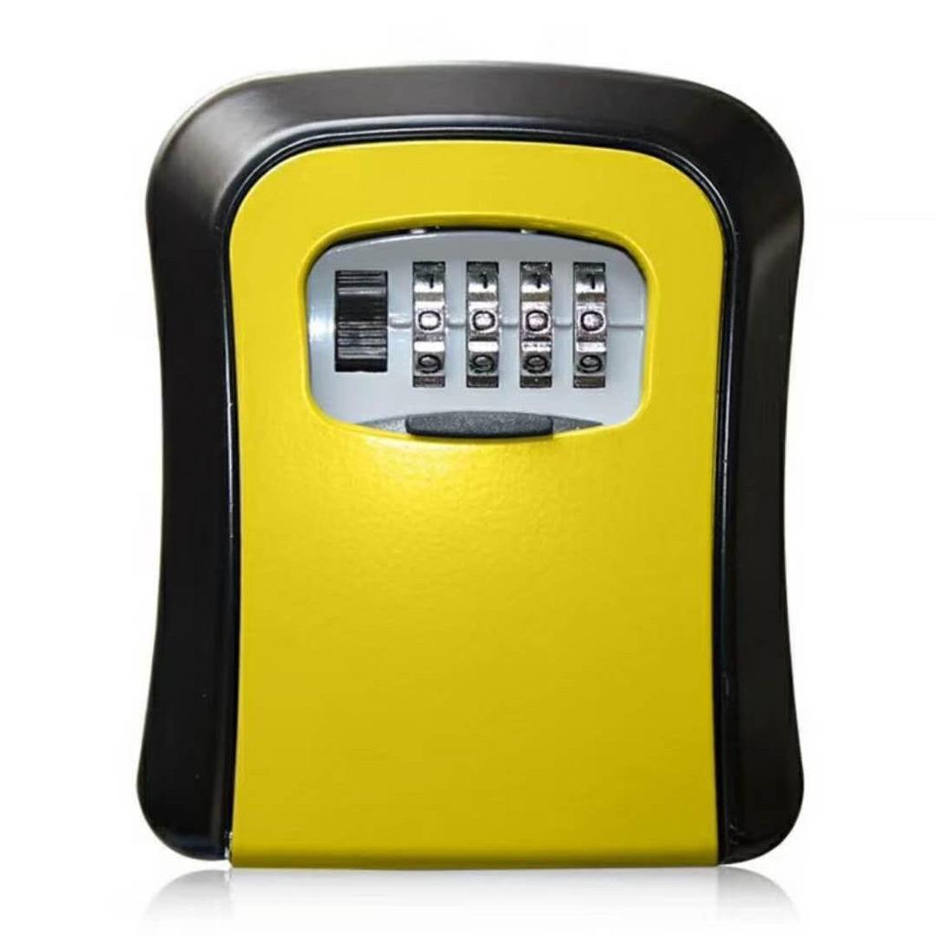 Temporary Key Storage Box for Construction Sites and Dorms with Anti-Theft Lock and Peephole