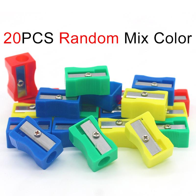 5/10/20 Adet Kalemtraş Rastgele Karışık Renk Plastik Tek Delikli Manuel Kalemtraşlar Kullanışlı Kırtasiye Öğrenci Hediyeleri ZYF