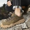 Zapatos de senderismo para hombre de estilo retro, resistentes, impermeables, con suela antideslizante, para viajes de montaña
