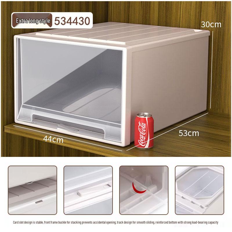 Japanese Thickened Plastic Transparent Shoe and Clothes Organizer Drawer