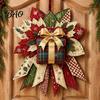Anpassbare Weihnachtsfeier-Gastgeschenke Weihnachten DIY Gesteppte Schleife Nähen Bastelset, Vorgeschnittene Patchwork-Stoffkunst für Set, Türhänger Wand Kaminsims Heimdekoration