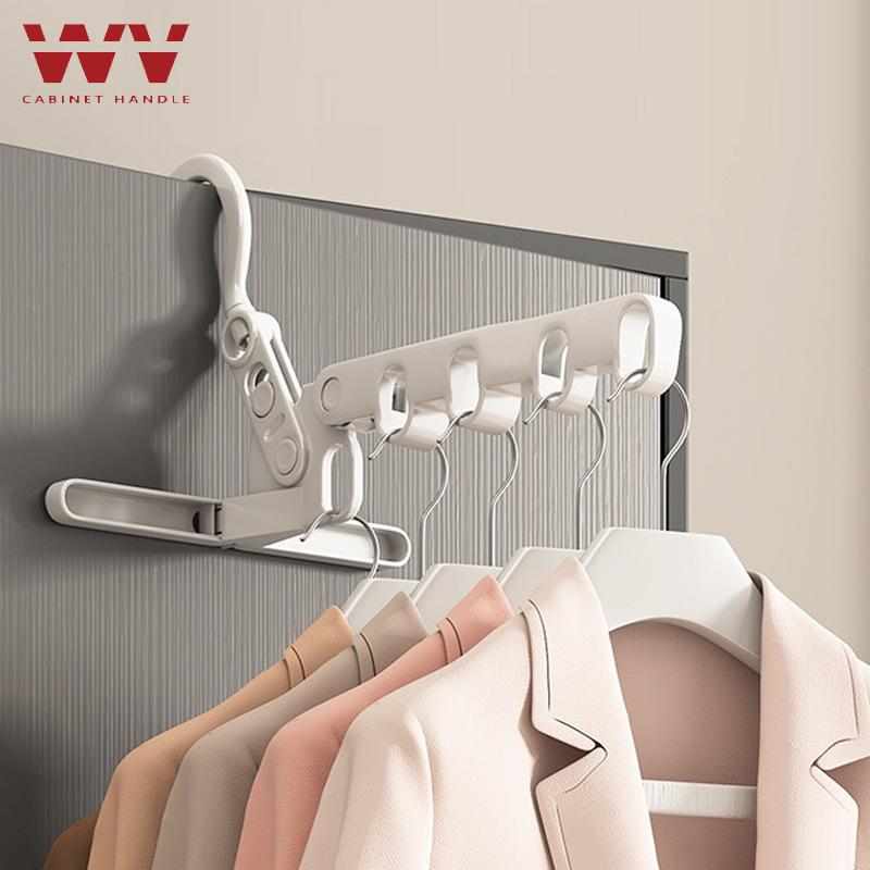 WV Multi Functional Plastic 5-Hole Foldable Hangers Grey Heavy Duty Space Saving Clothes Organizer Hangers Home For Room, Closet
