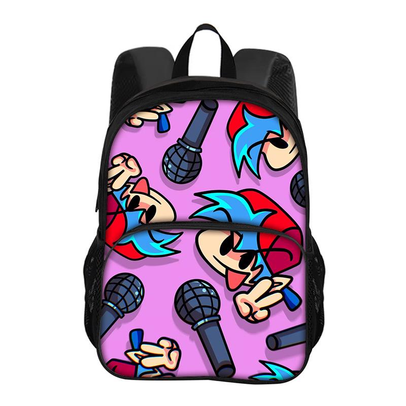 Friday Night Funkin Round Front Bag Backpack Versatile Fashion Trend Cartoon Boy and Girl School Birthday Best Gift