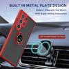 Anti-theft Acrylic Phone Case For Samsung Galaxy S26 Ultra S25 Edge S24 S23 FE S22 Plus Metal Magnetic Ring Stand Back Cover