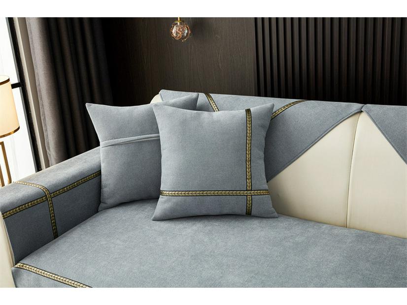 Vier Jahreszeiten Chenille Weizenähre Rutschfester Sofakissenbezug