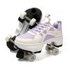 Scarpe Deformabili da Passeggio a Quattro Ruote per Bambini/Uomo Pattini a Rotelle da Uomo/Donna Pattini da Bambino Scarpe Sportive a Due Ruote per Ragazzi e Ragazze