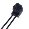 220V Waterproof Push Button On-Off Switch With 4" Lead Wire Black