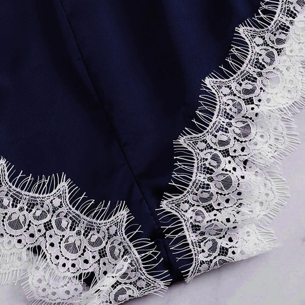 Fashion  Women Sexy Lingerie Girl V-neck Lace Splice Bodysuit Sleepwear 