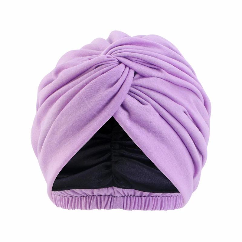 Indian Turban Muslim Women Hijab Floral Printed Hat Cancer Chemo Cap Islamic Hair Loss Cover Beanie Bonnet Head Scarf Pleated