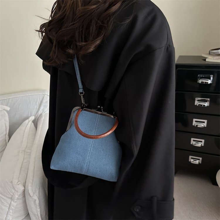 Dámská módní džínová crossbody taška