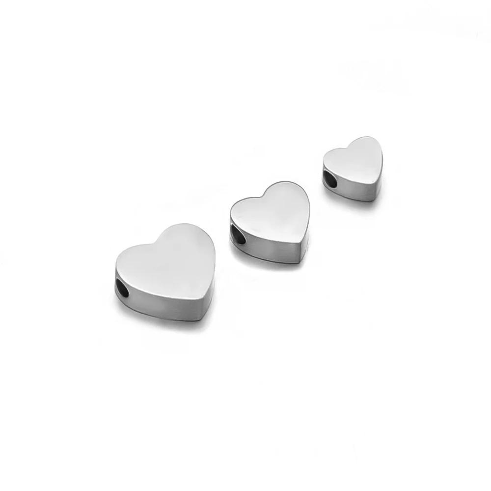 5Pcs 6mm 8mm 10mm Stainless Steel Heart Beads Star Spacer Beads DIY Jewelry Making Bracelet Making Necklace Findings Wholesale