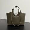Niche Design Commuter Texture Versatile Retro Woven Tote Bag Large Capacity Premium Portable Shoulder Armpit Bag