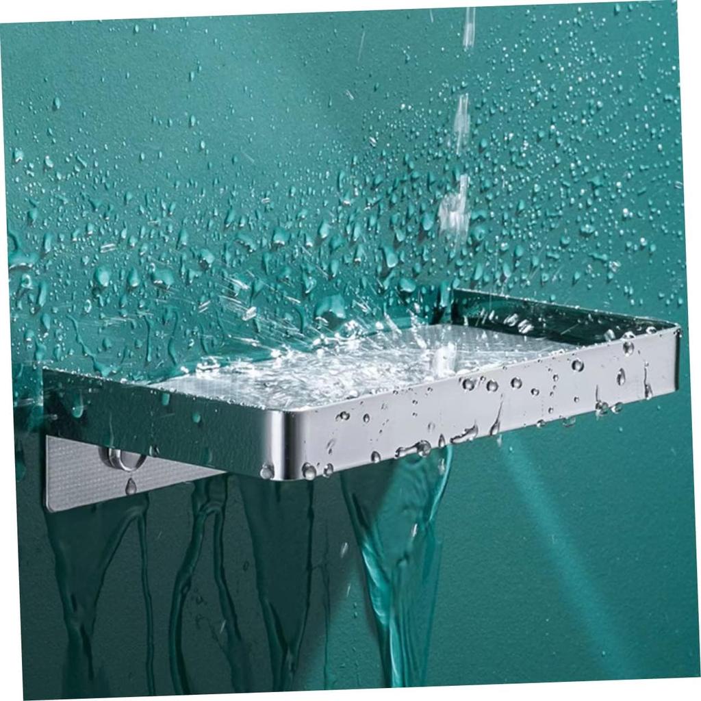 Wall Mounted Phone Shelf Bathroom Toilet Phone Holder Wall Mount Phone Rack Restroom Washroom Brushed Finish