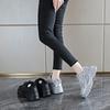 TUINANLE Black Women Platform Sneakers Breathable Lace Up Chunky Casual Comfort Walking Shoes