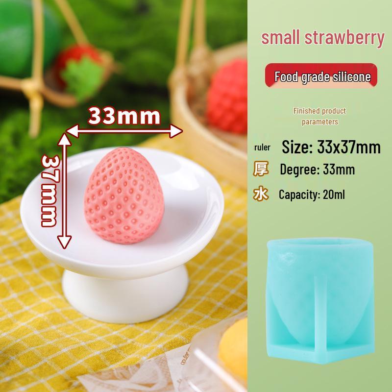 3D Mini Fruit Popsicle Mold - Mango, Peach, Lychee, Strawberry, Cantaloupe, Orange