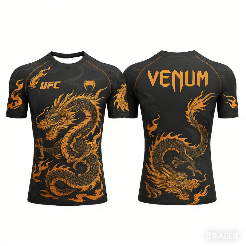 2026 Neues Heißverkauf UFC Boxkampf T-Shirt Sommer Lässig Atmungsaktiv Sport Übergröße Schnelltrocknend Kurzarm