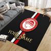 Custom Name Olympiacos Flannel Pattern Square Carpet,Area Rug,Carpet Rug for Living Room Bedroom Sofa Playroom Decor,Non-slip Floor Mat