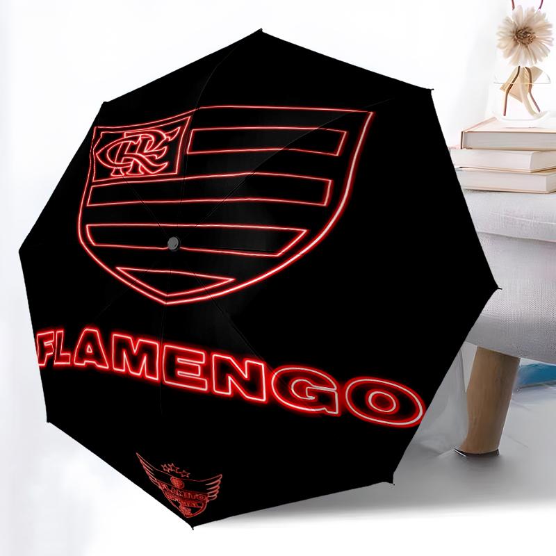 1pc Sturdy 8-Bone Auto Umbrella, Rangers FC Umbrella, Digital Printed, Foldable Umbrella for On-the-Go Outdoor Use