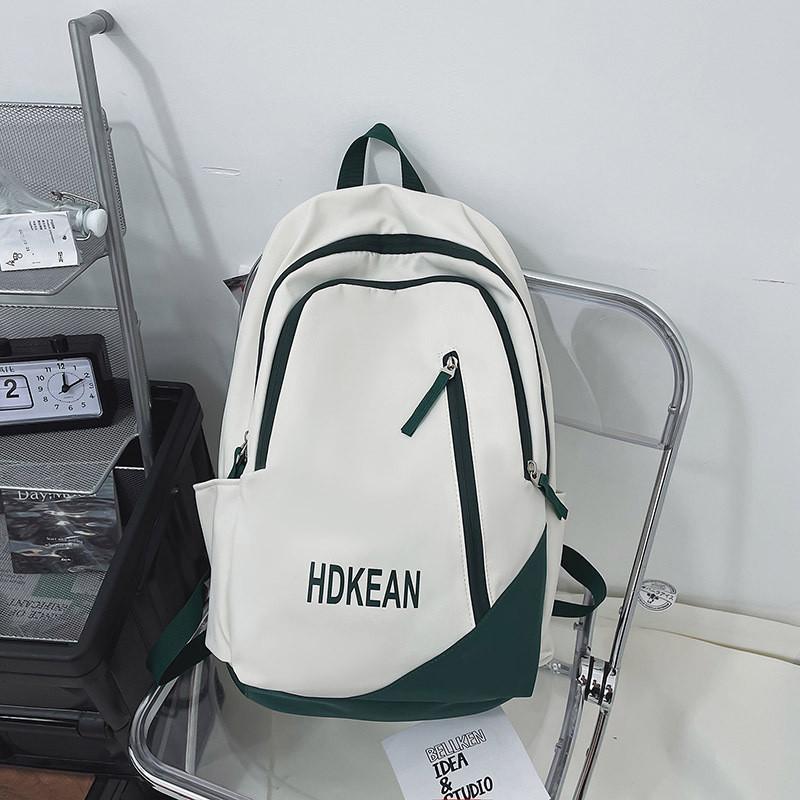 Color Fashionable Blocked Letter Printed Large Capacity Backpack Student