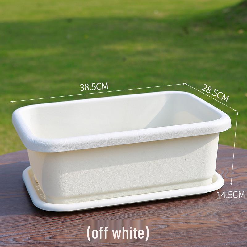 Durable Large Rectangular Plastic Vegetable Growing Pot for Balconies