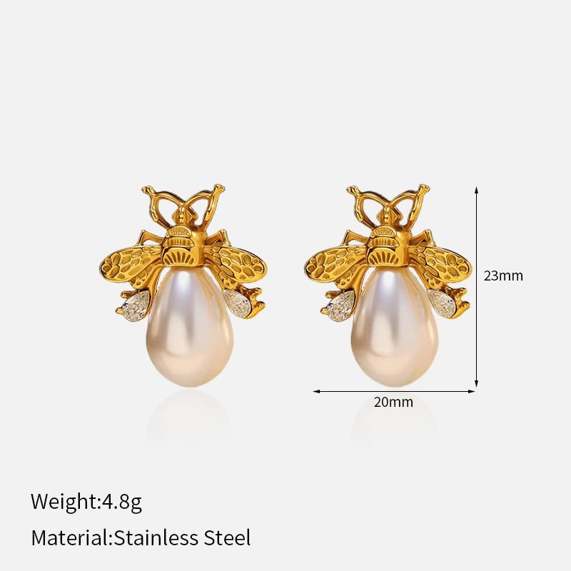 Ins Style Stainless Steel Earrings 18K Gold Plated Titanium Trendy Jewelry Men Women