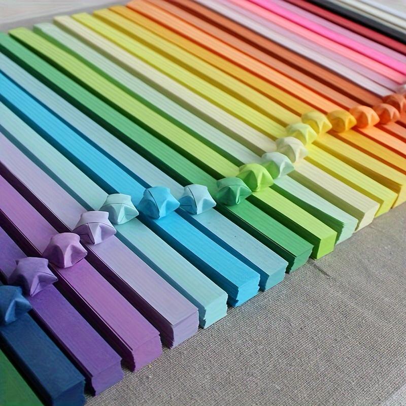 Balení 1030 listů hvězdičkového origami pro ručně vyráběné DIY origami pro štěstí, ideální pro kreativní ruční práce, barevnou dekoraci a výzdobu ložnice.