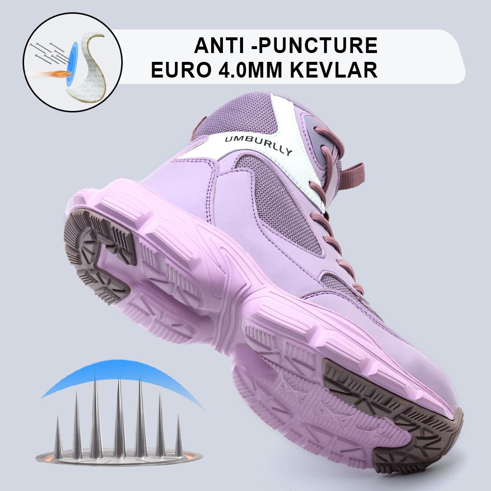 Women'S Work Safety Boots Steel Toe Shoes Anti-Smash Anti Puncture Work Sneakers Protection Shoes Work Boots Security Shoes