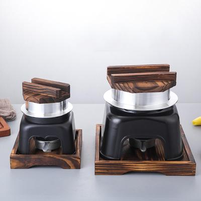 Japanese Rice Pot Non Stick with Wooden Lid and Tray for Camping Picnics