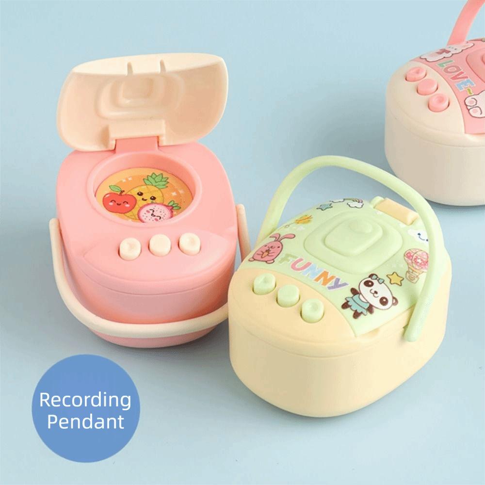 Sound Recording Recorder Toy Pendant Multicolor Keyring Pendant Simulated Rice Cooker Keychain  Toy