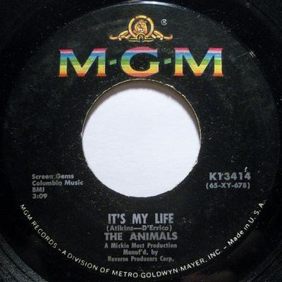 7inch Record ANIMALS - It's My Life K13414 MGM Records 1966 US Rock Used