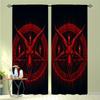 Gothic Curtains Satanic Pentagram Red Goat Head Light Filtering Bedroom Living Room Office Dark Decor Style Blackout Made Of Polyester