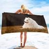 Samoyed Dog Beach Towel Cute Pet Bath Towel Microfiber Quick Dry Travel Sport Spa Swimming Pool Towels Absorbent Bikini Cover Up