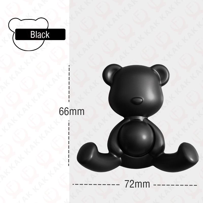 

KAK Decorative Bear Hook Zinc Alloy Gold Wall Hanging Hooks Wall Clothes Hanger Hook Rack Coat Hat Bag Towel Hanger for Bathroom чорний