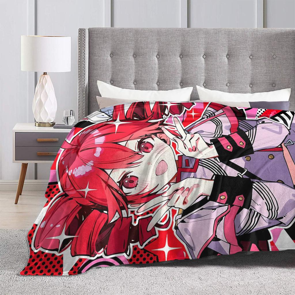 Kasane Teto Pop Pose Manga Blankets Quality Warm Throw Blanket Autumn Picnic Couch Chair Sofa Bed Print Bedspread