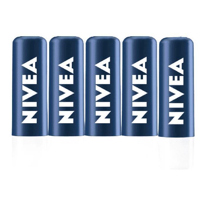 NIVEA Lip Balm Lip Care Men Active 4.8g X 5 Lip Balms (30322858)