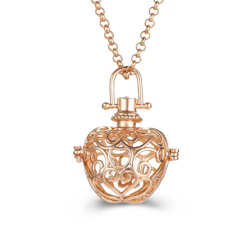 

Popular Multi Styles Hollow Vintage Necklace Jewelry Music Ball Pregnancy Bell Necklace Aroma Essential Oil Locket Pendant