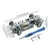 1/28 Scale RC Car Chassis Hobby Grade Metal Upgrade Frame Adjustable Wheelbase for DIY