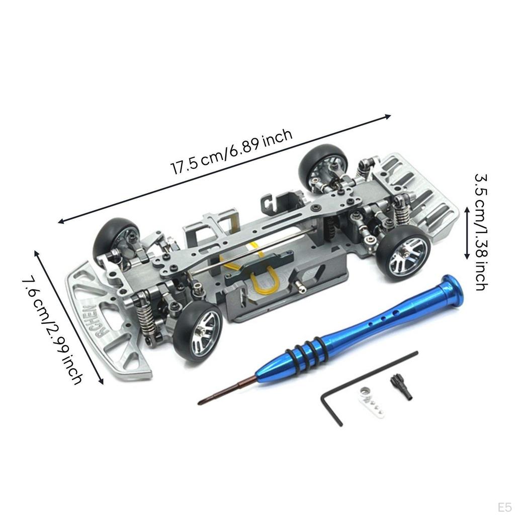 1/28 Scale RC Car Chassis Hobby Grade Metal Upgrade Frame Adjustable Wheelbase for DIY
