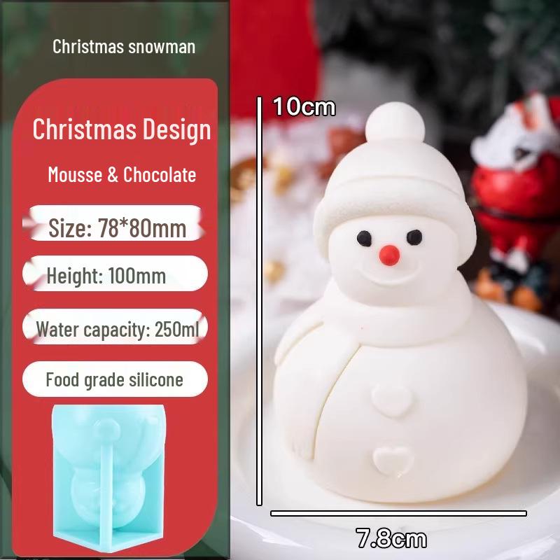 Silicone Christmas Sleigh Mold: Food-Grade Chocolate Shells for Fun Festive Cake and Mousse Decorations